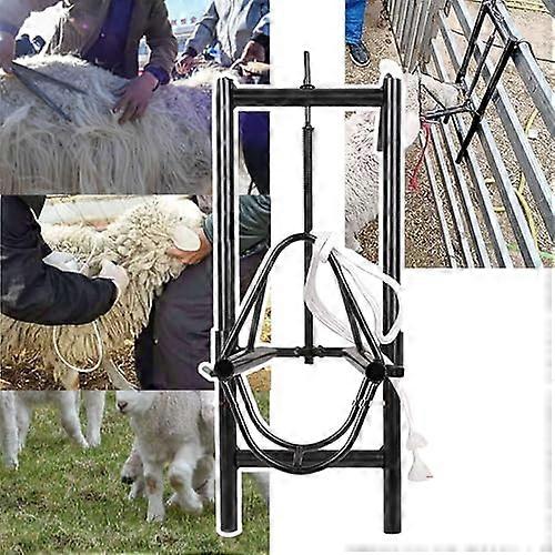 Schafkopfhalter, Adjustable Height Ziegenscherhalter, Portable Livestock Shearing Accessory with Sheep Halter