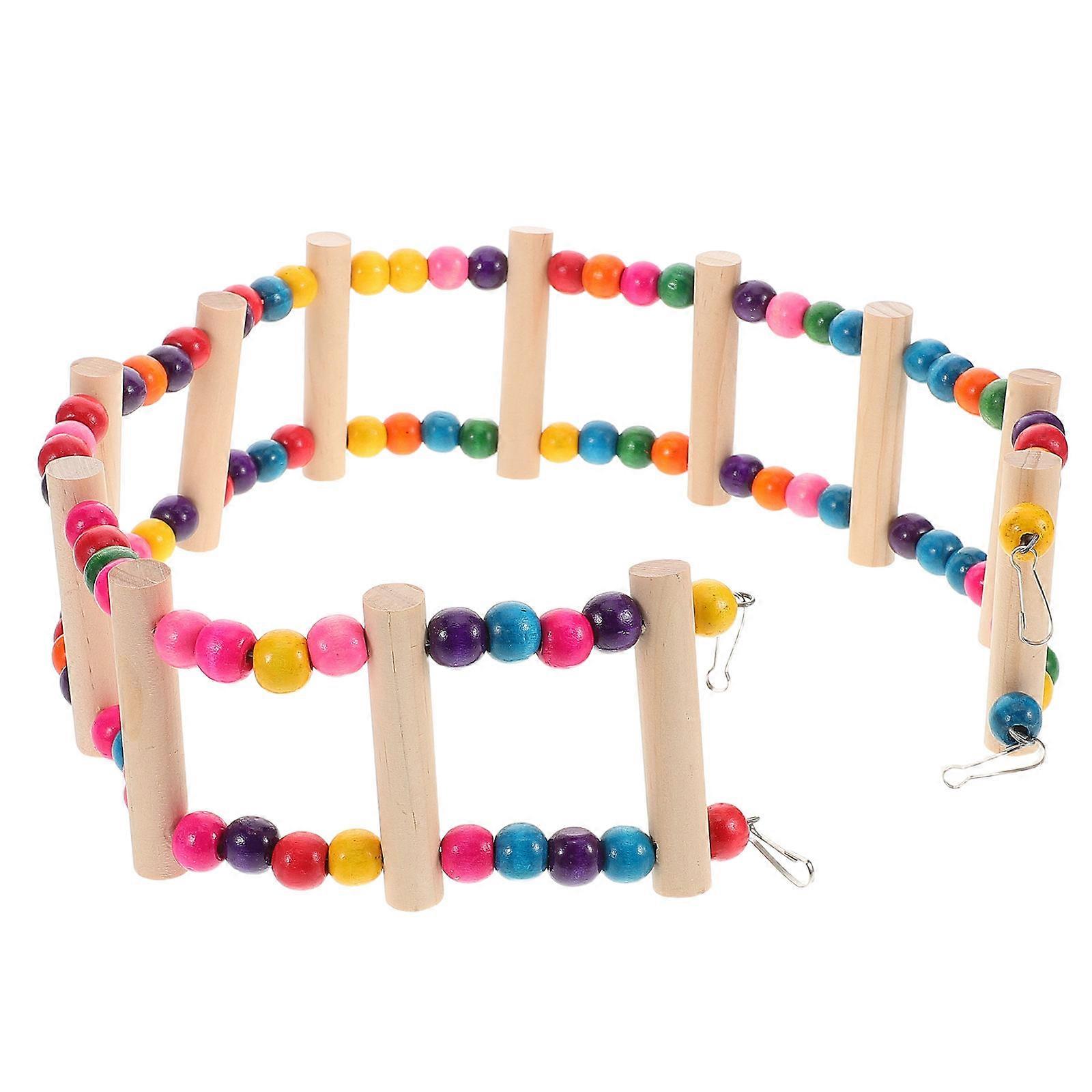 Sturdy Wooden Bird Perch for Chewing Climbing Swinging Suitable for All Cages for Parakeets Cockatoos Small Birds