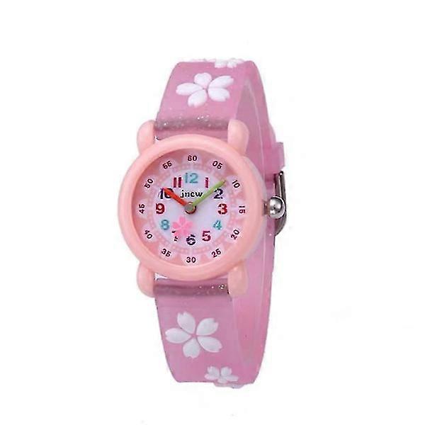 Relógio com padrão de flores para crianças