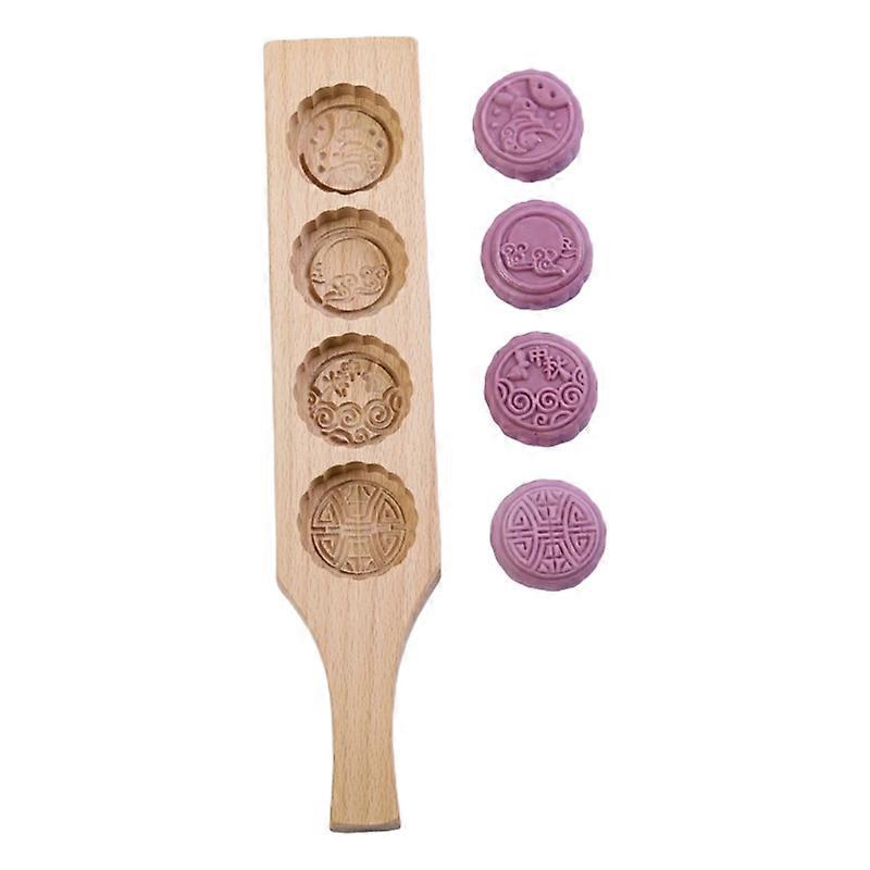 Mooncake 4 Styles To Choose Different Designs Mooncake Making Mold For Chinese Traditional Mid-Autumn Festival