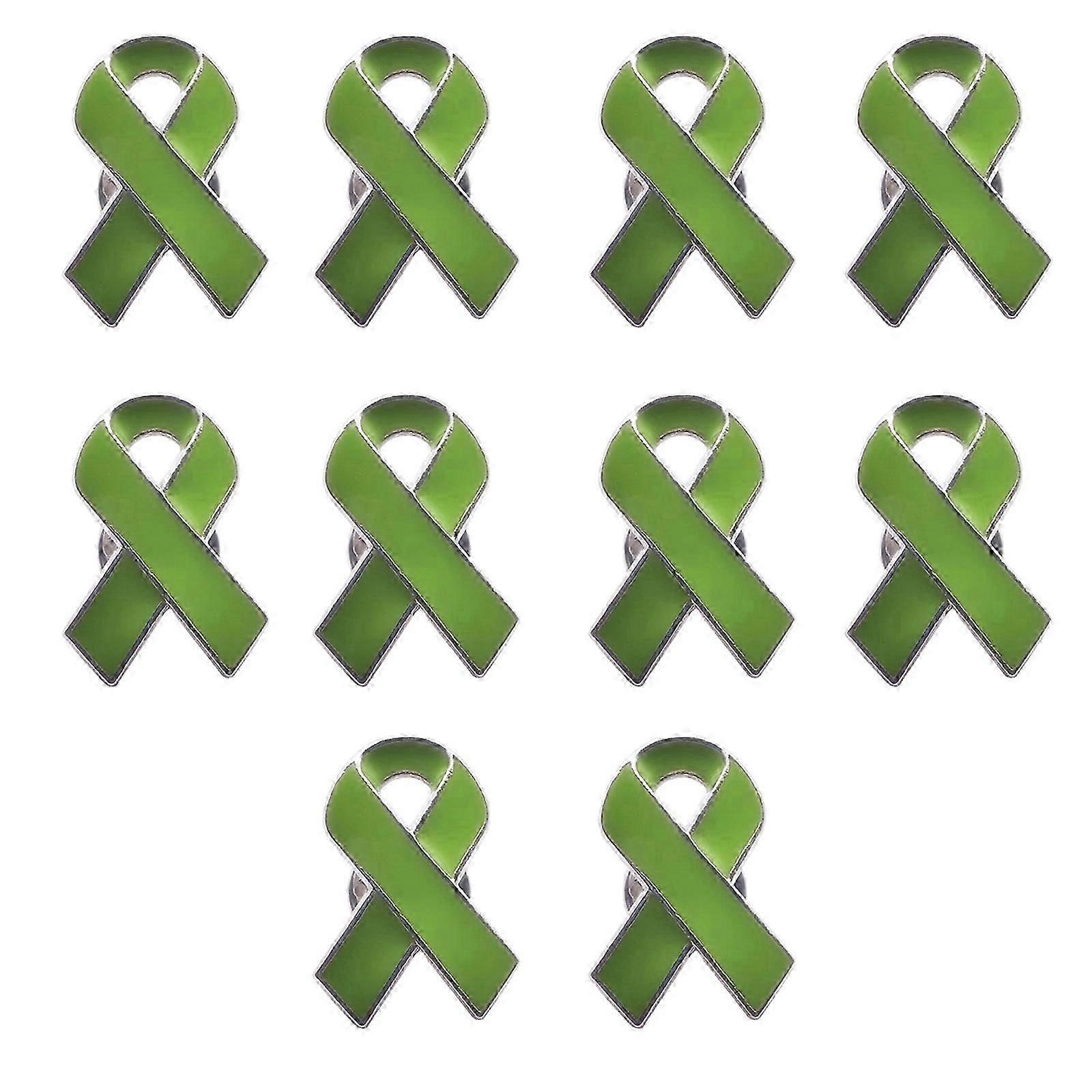 10 قطع الوعي المينا طية صدر السترة دبوس الشريط بروش السرطانات رعاية شارات عامة اكسسوارات المجوهرات الأصفر