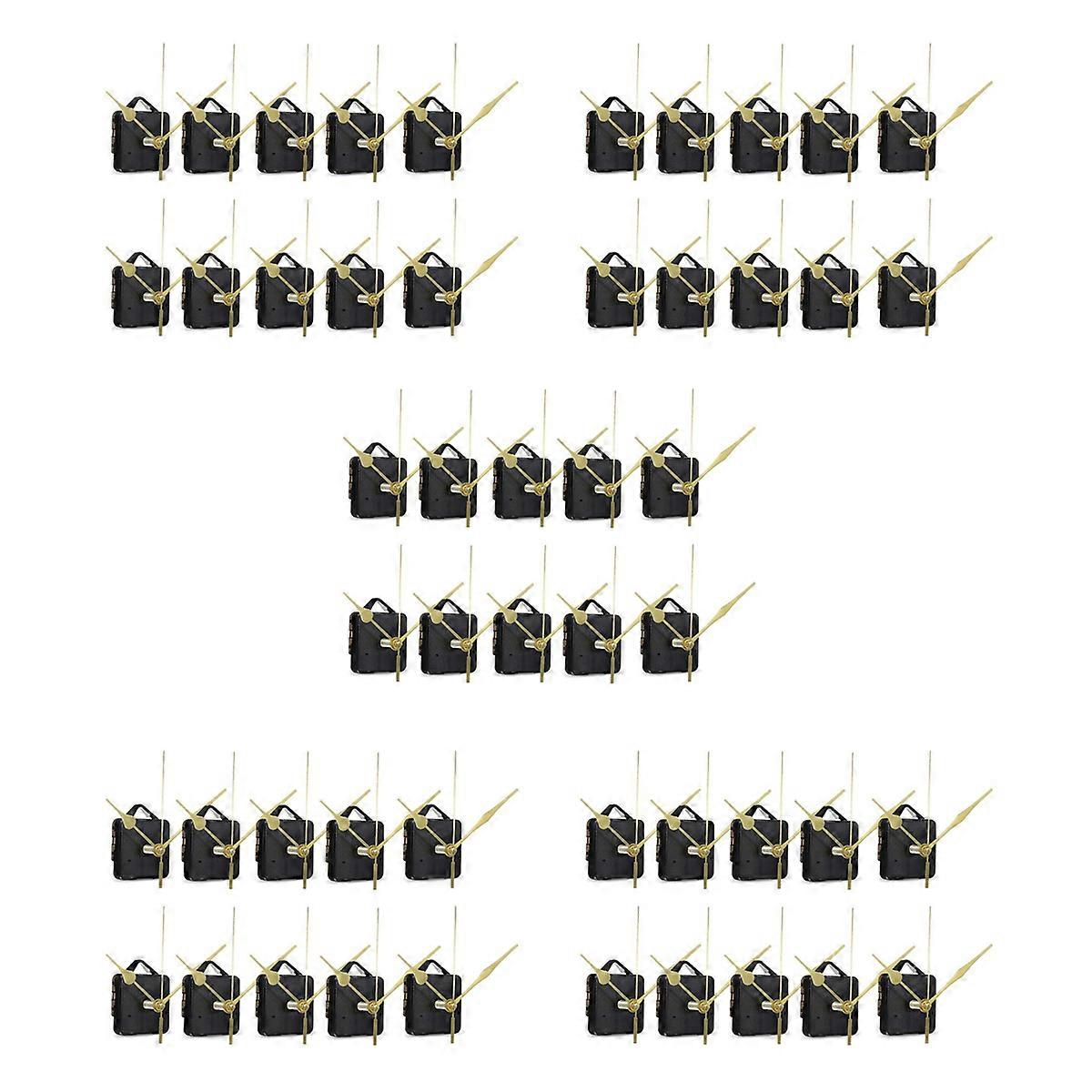 50Pcs DIY Silent Movement Spindle Hands Wall Quartz Clock Movement Mechanism Repair Tools Part Clock