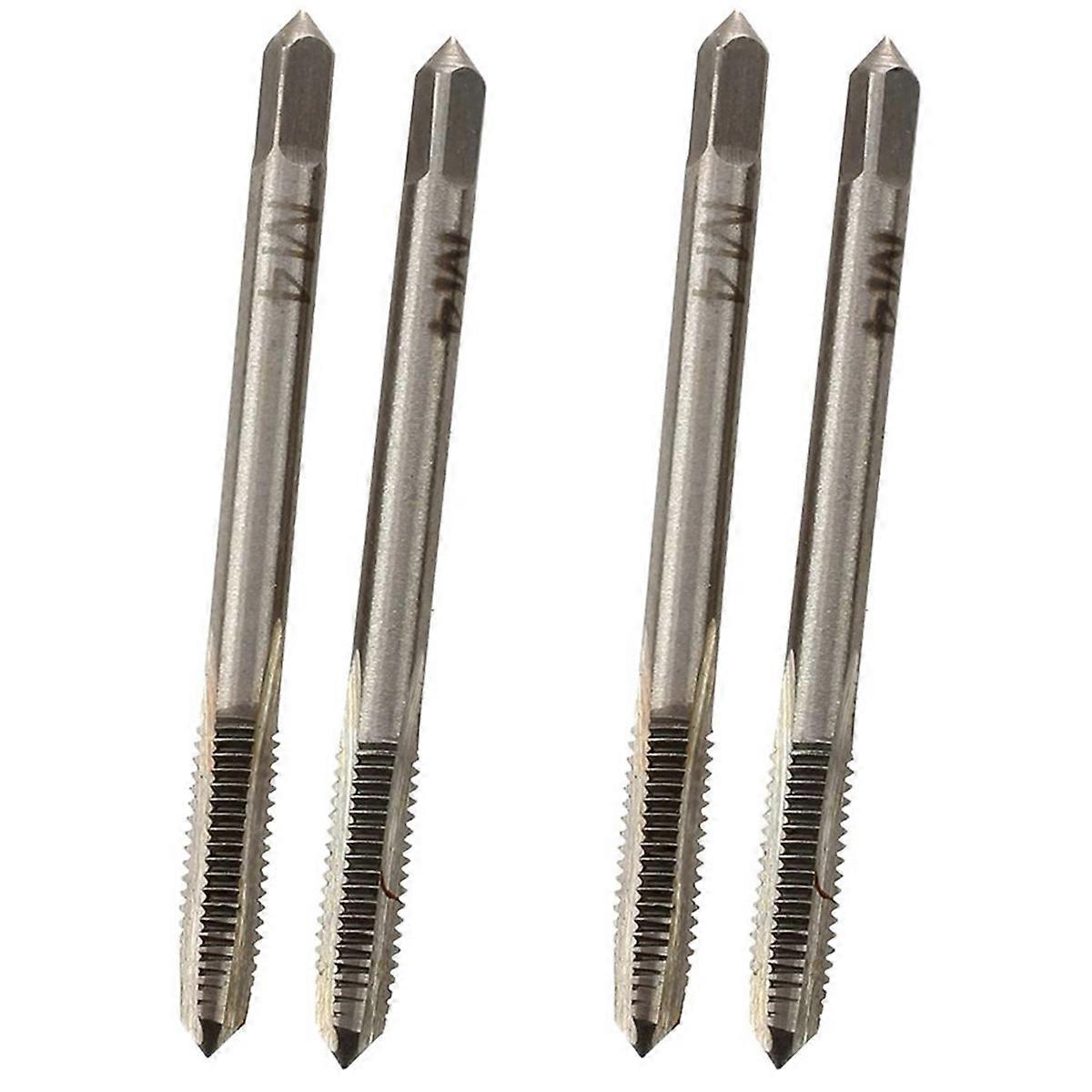 4 Pcs Metal 4Mm Screw Thread Metric Plugs Taps Hand Tool