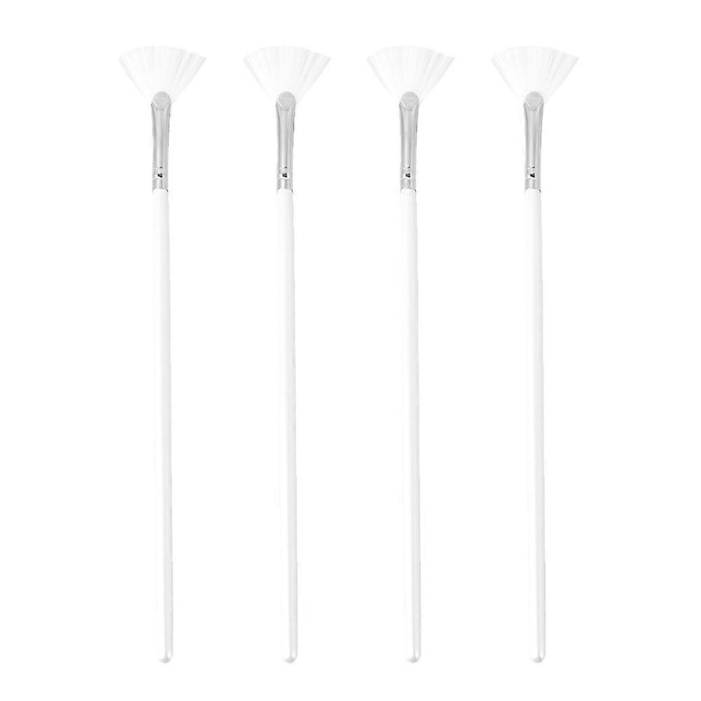 Facial Brush with Soft Nylon Bristles for Easy Skincare Routine and Makeup Application White Wood Handle