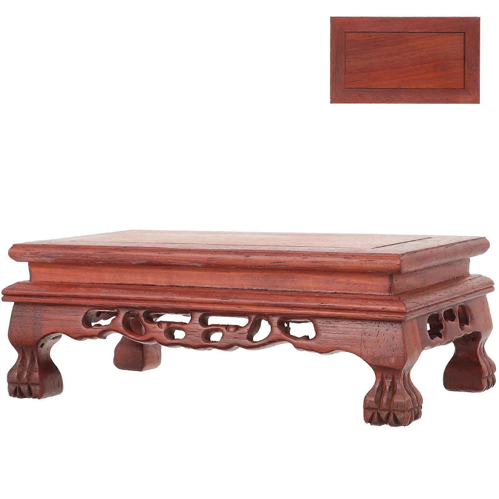 Sturdy Wood Platform for Vase and Lamp Display with