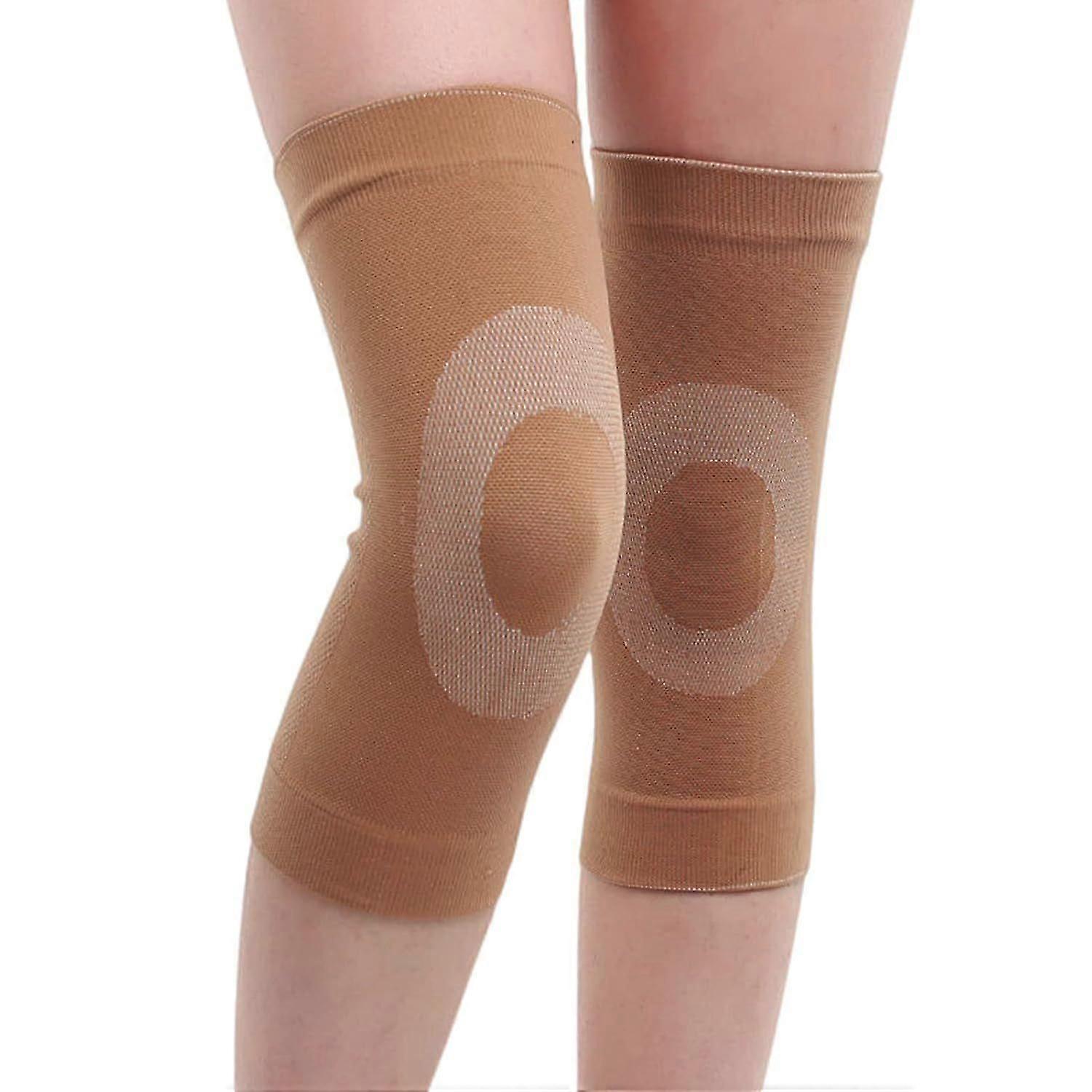 (One Pair) Bamboo Fabric Knee Sleeves for Knee Support. Circulation Improvement & Pain Rel