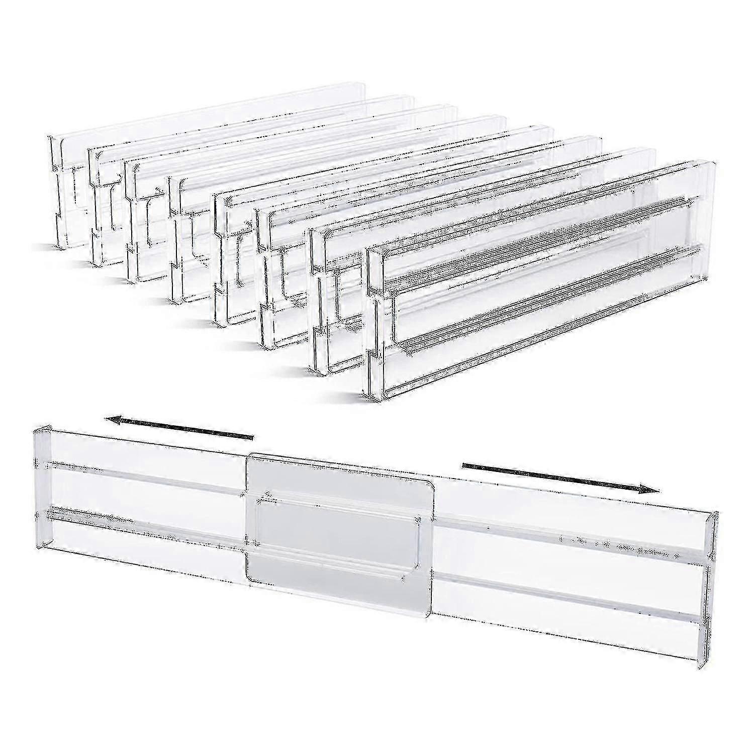 Διαχωριστικά συρταριών 8 πακέτο, ρυθμιζόμενο υψηλό 3,2 ιντσών επεκτάσιμο από συρτάρι κουζίνας 11-20,6 ιντσών