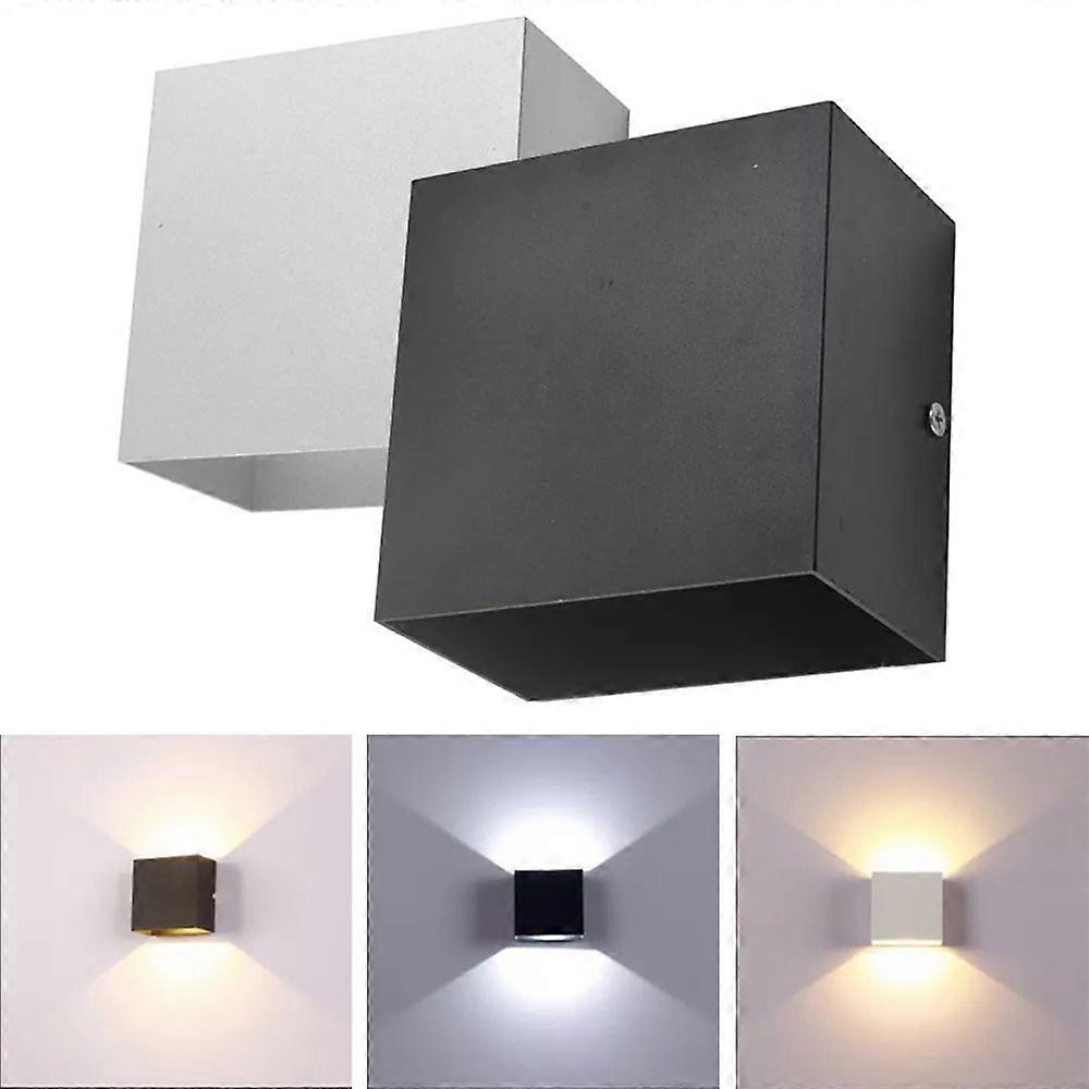 Dimmable 6W 85-265V Cube Cob Led Indoor Lighting White/Black Wall Lamp Modern Home Lighting Decoration Sconce Lamp