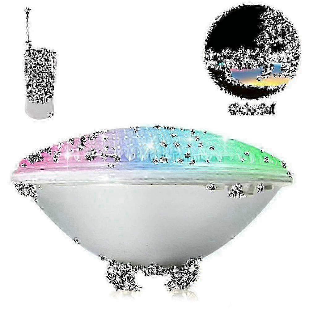 LED Underwater Swimming Pool Lights 18W PAR56 RGB with Remote Control 12V AC/DC IP68 Waterproof Spotlight Edition 0724