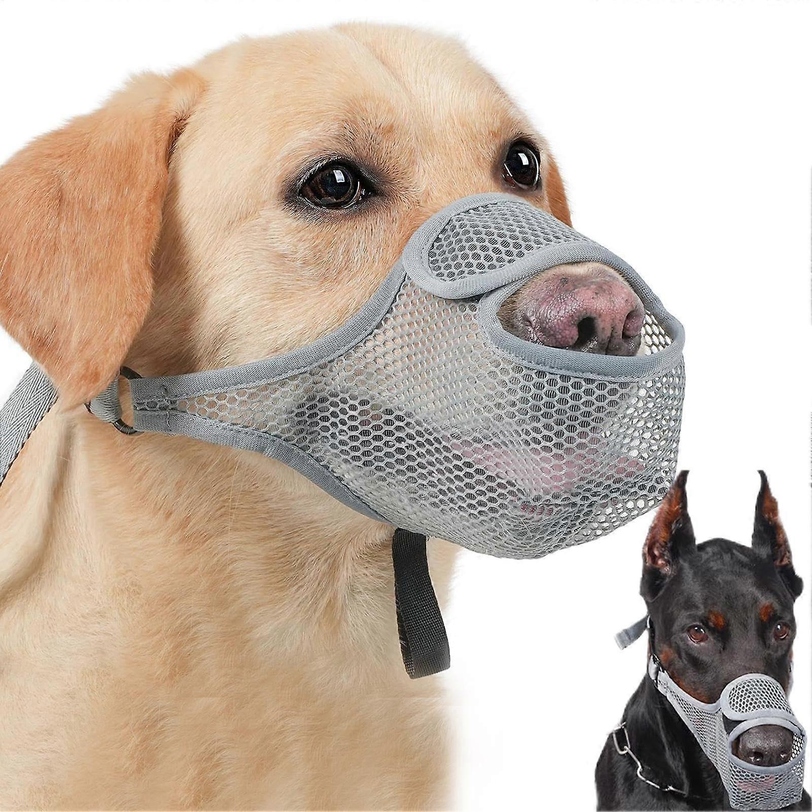 Dog Muzzle, Breathable AntiBark Cover, Soft Adjustable Pet Guard, Comfortable Safety Solution