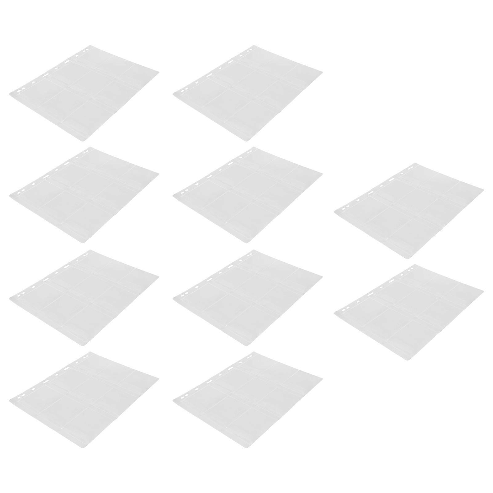 Transparent Plastic Coin for Storage Stamp and Badge Collection Holder 10pcs