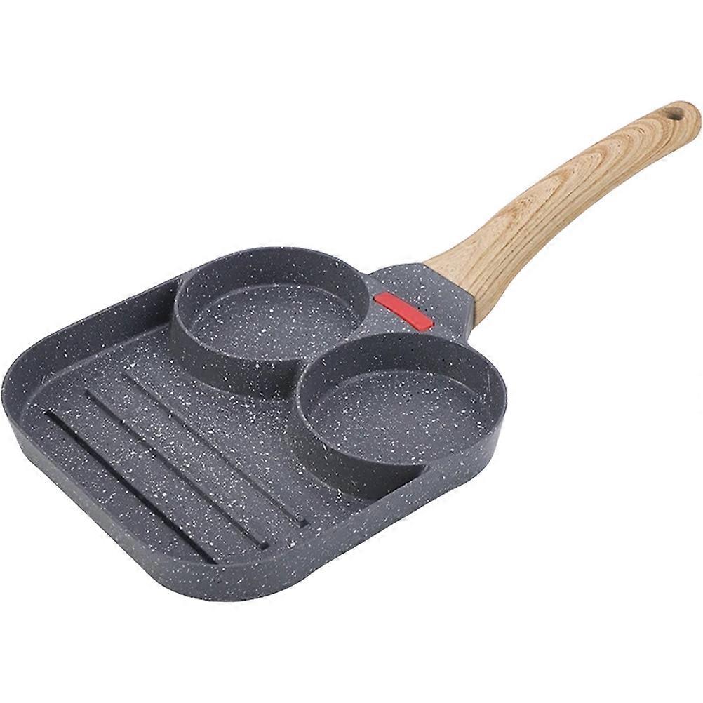 Non Stick Multi Section Egg Frying Pan for Breakfast, – Induction Compatible, Easy to Clean, Safe & Healthy Cooking Skillet