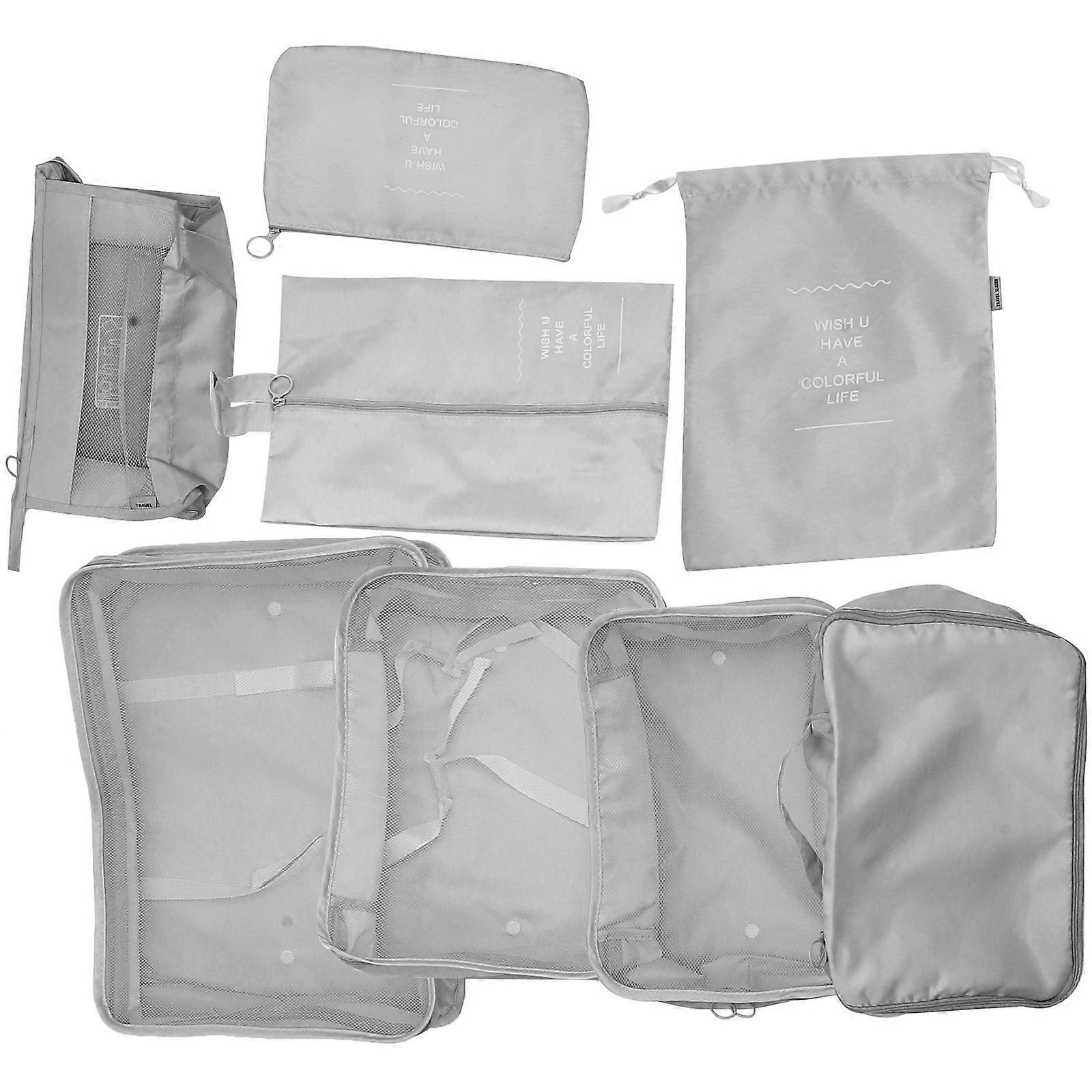 Travel Storage Bag Set 1 Set Rugged Travel Accessories Grey Packing Cubes Perfect For Campers And Daily Travelers