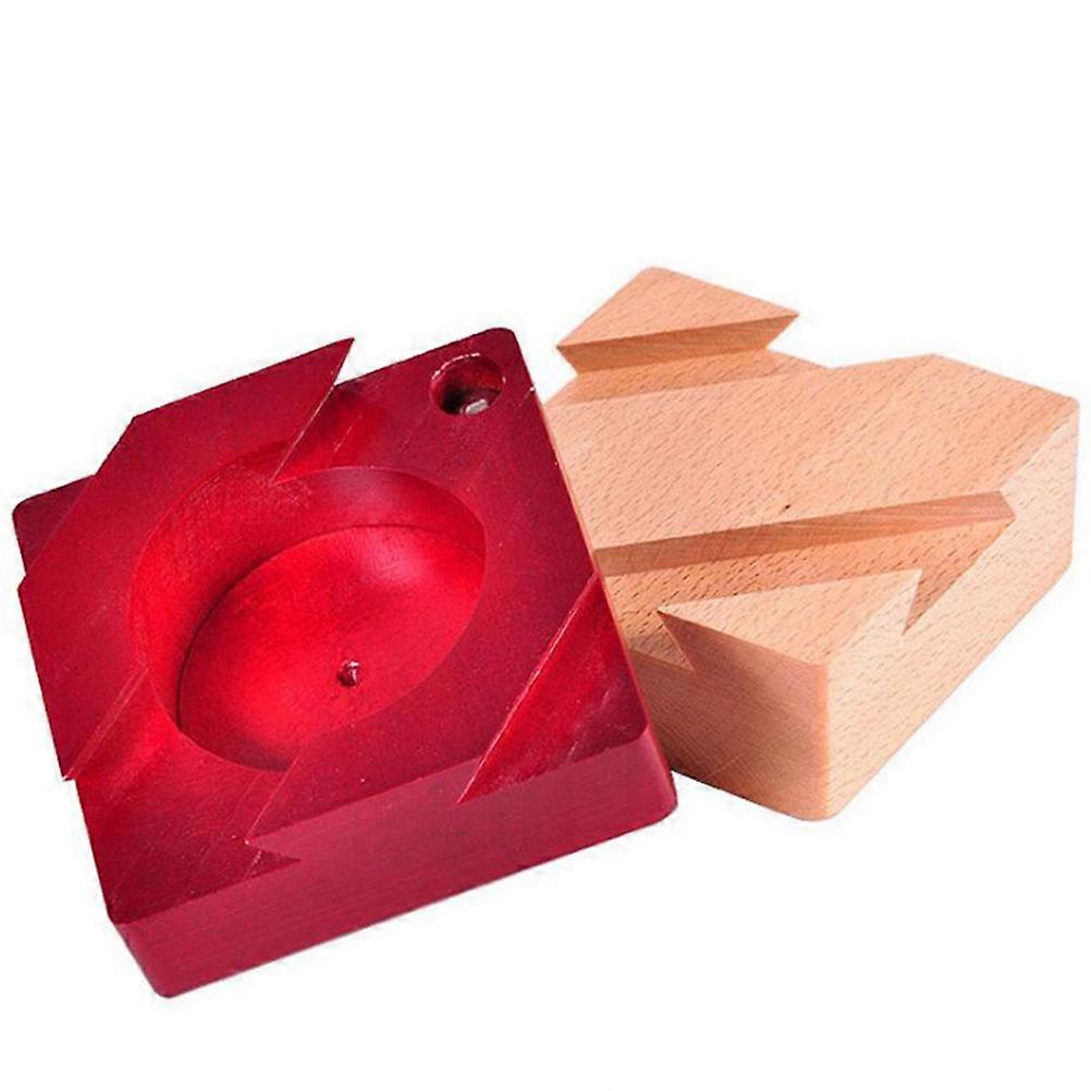 Lu Ban Puzzle Box IQ Puzzle for Kids Red Plastic Stress Relief and Intelligence Development 7.5 Inch