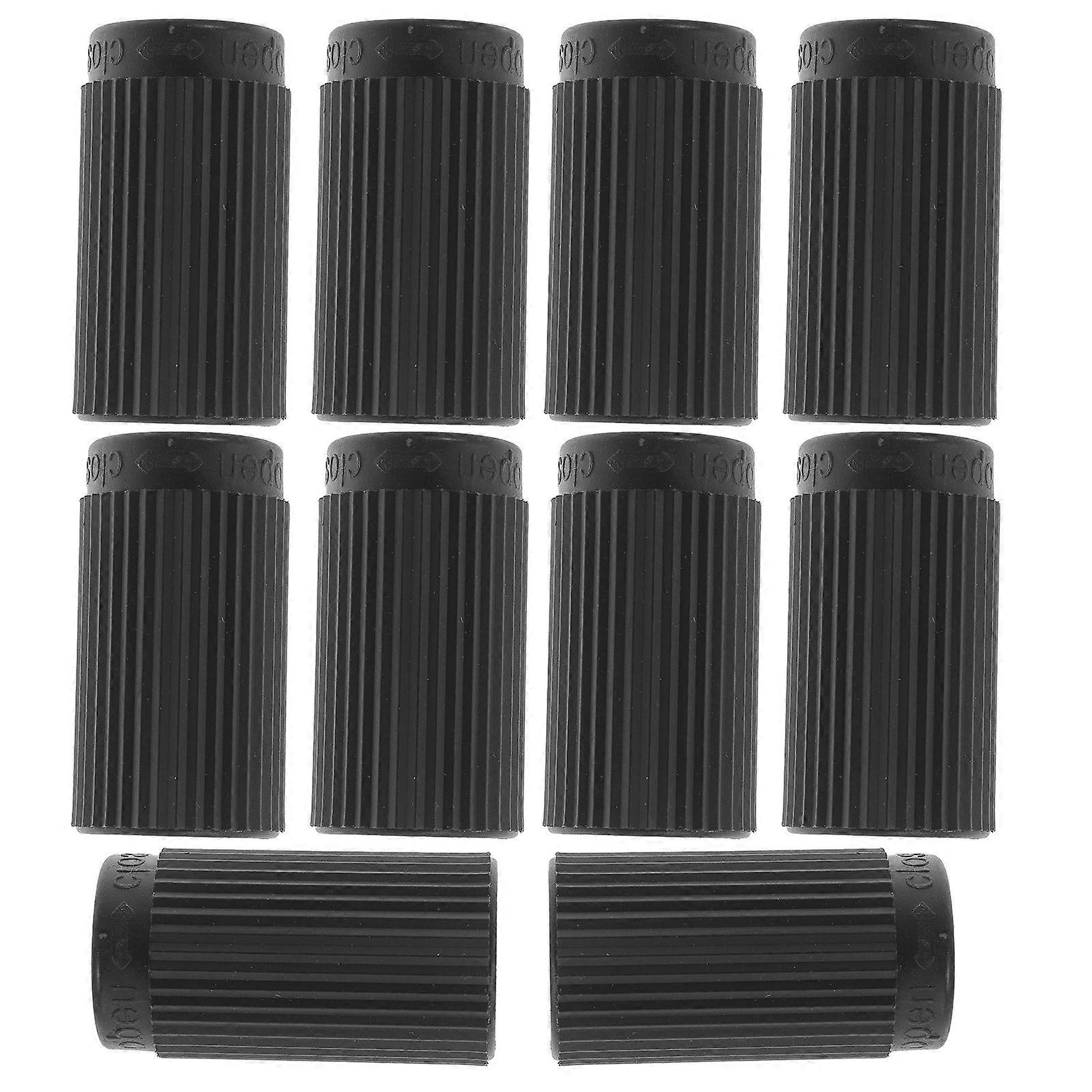 10pcs Black Plastic Mop Rod Accessories for Kitchen Easy Installation and Secure Locking 19/22mm
