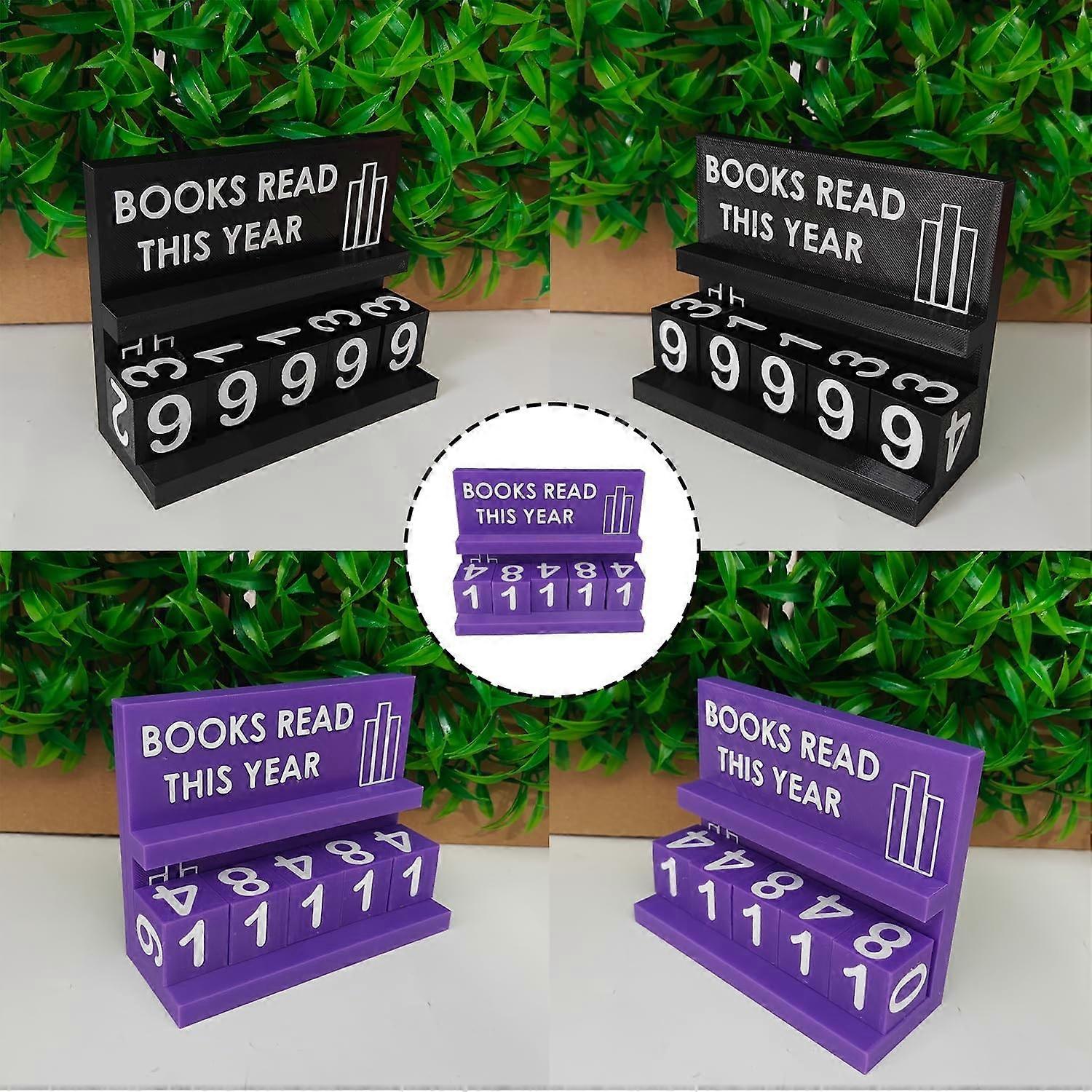 Compteur De Livres Imprimé 3D - Suivi Lecture, Jusqu'à 999, Décoration étagère