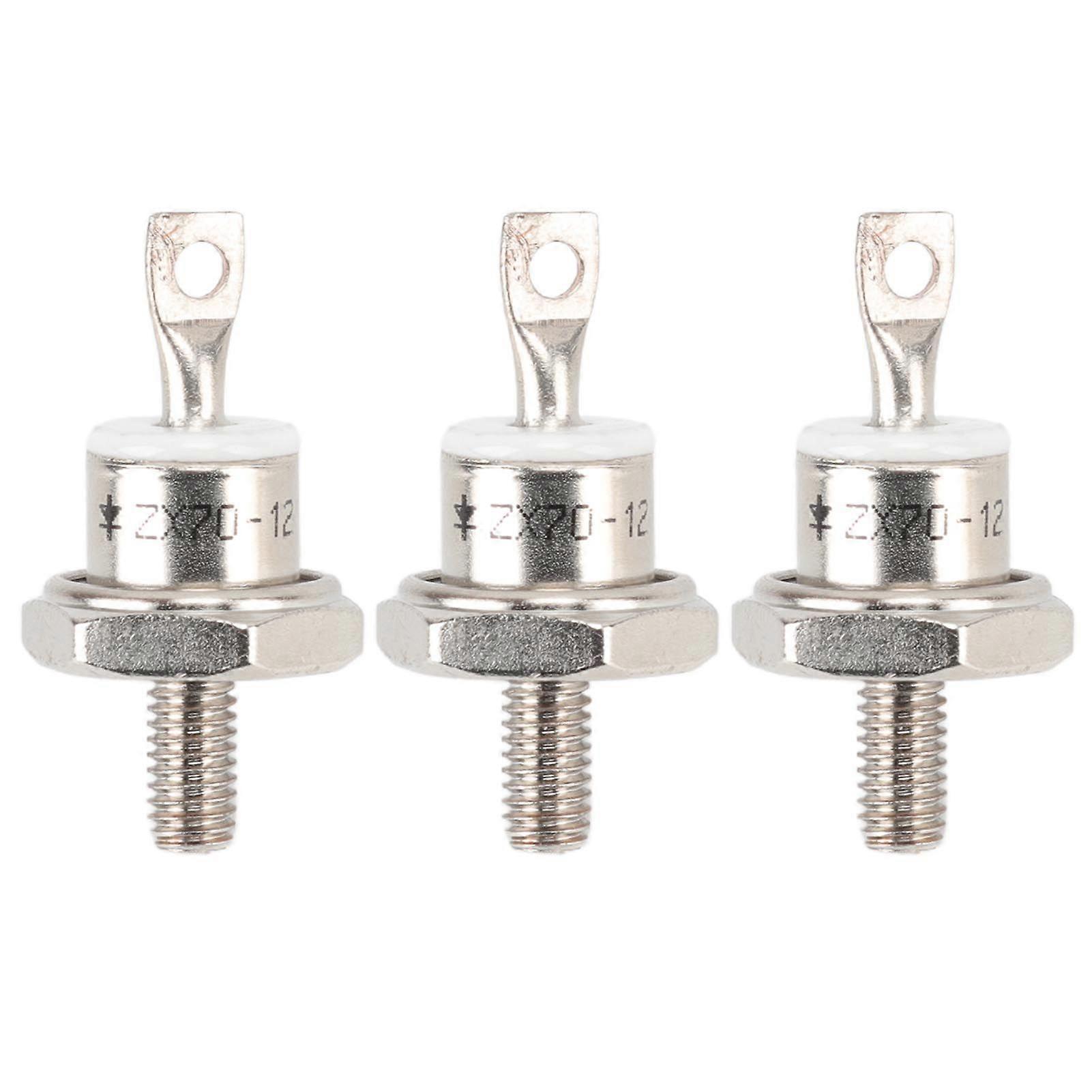 3Pcs ZX70 12 70A Diesel Generator Rectifier Diode Replacement Diesel Engine Generator Diode for Diesel Generator Parts Negative