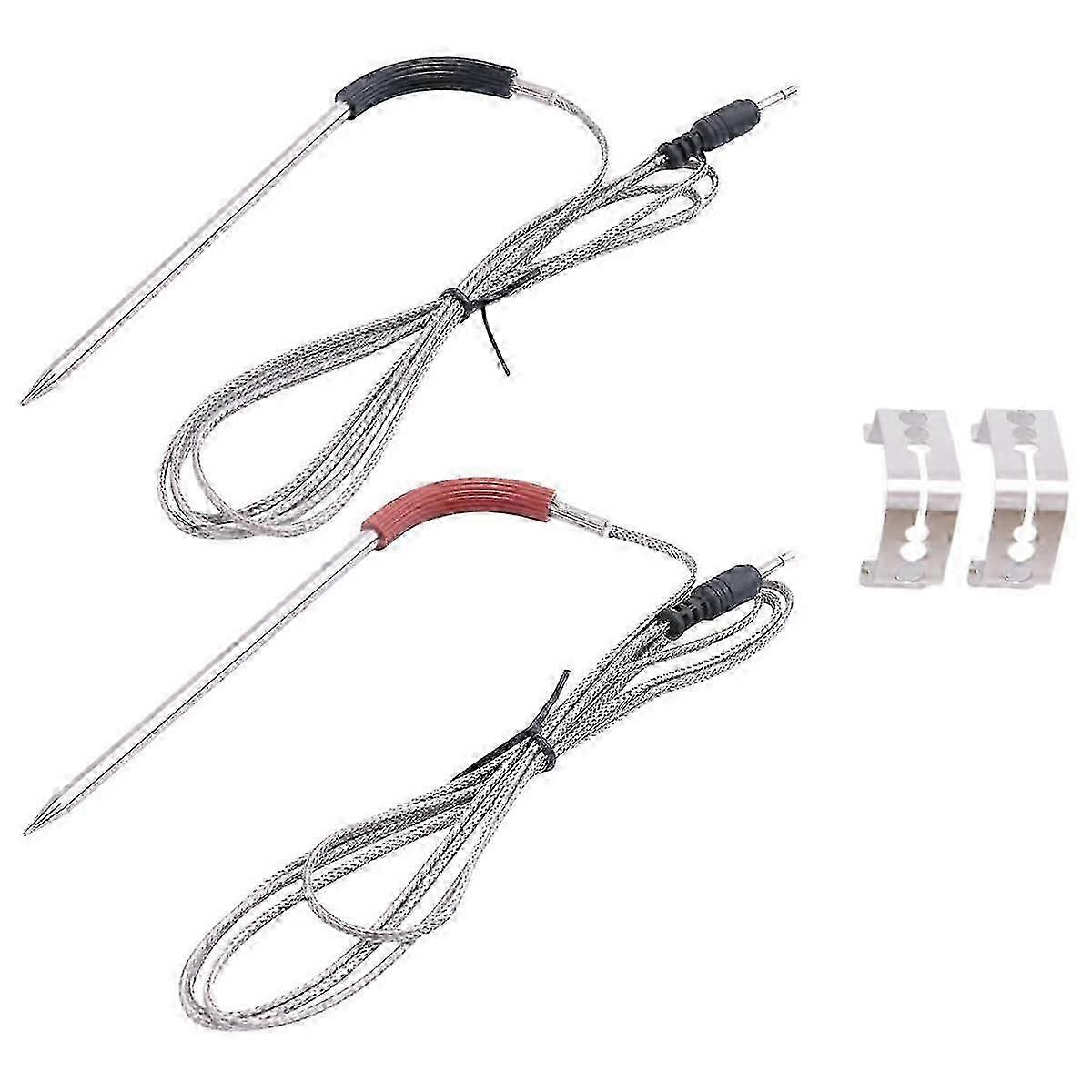 2-Pack مسبار اللحوم Repalcement للشواء والمدخن ، مسبار درجة الحرارة مع ملحقات مشبك التحقيق