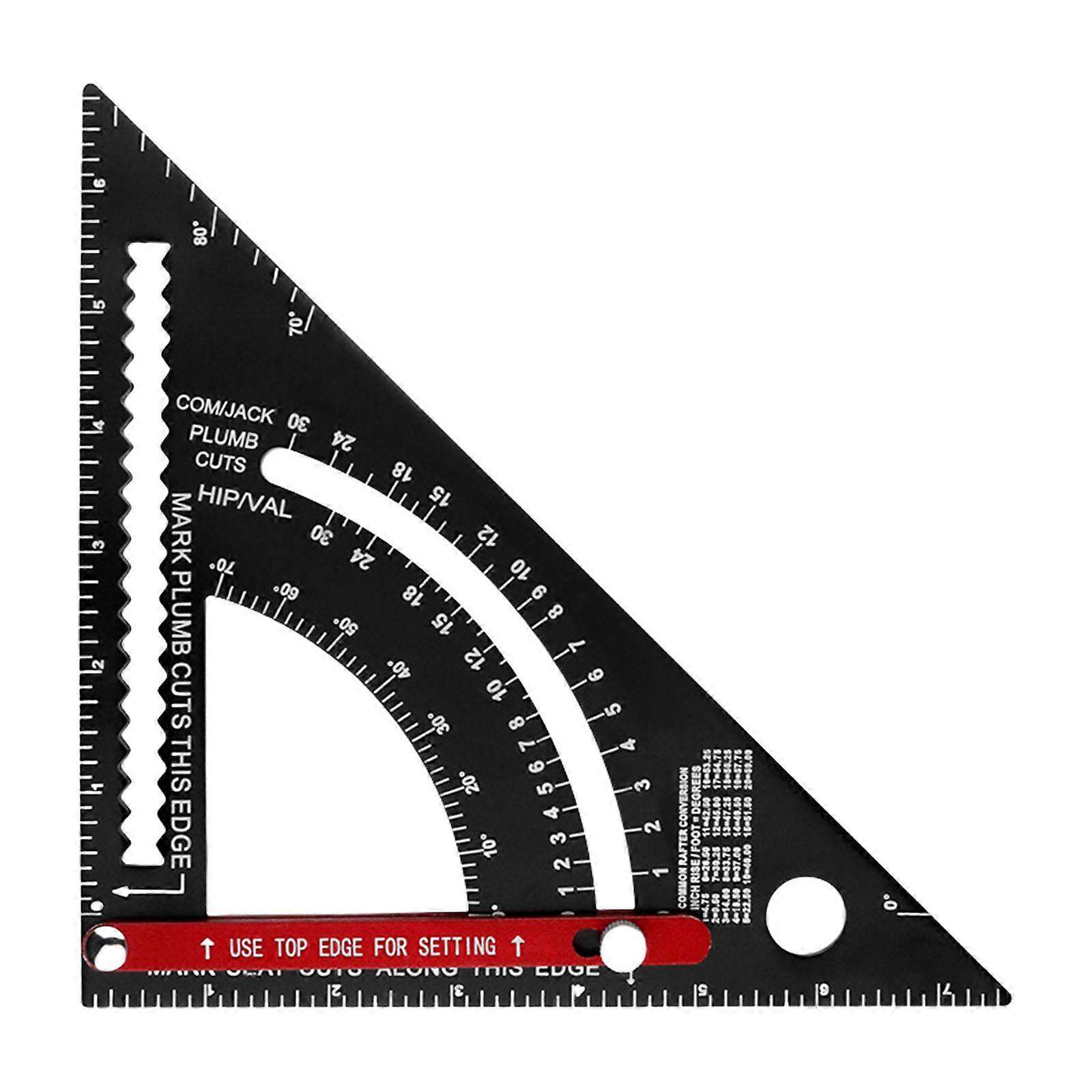 Carpenter Square Woodworking Measurement Tool Rafter Framing Square 7.5inch Layout Tool Adjustable Combination Square Multicolor