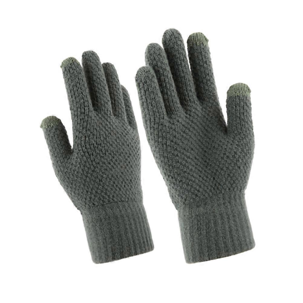 Touch Screen Gloves for Men with Conductive Material Windproof and Comfortable Olive Green