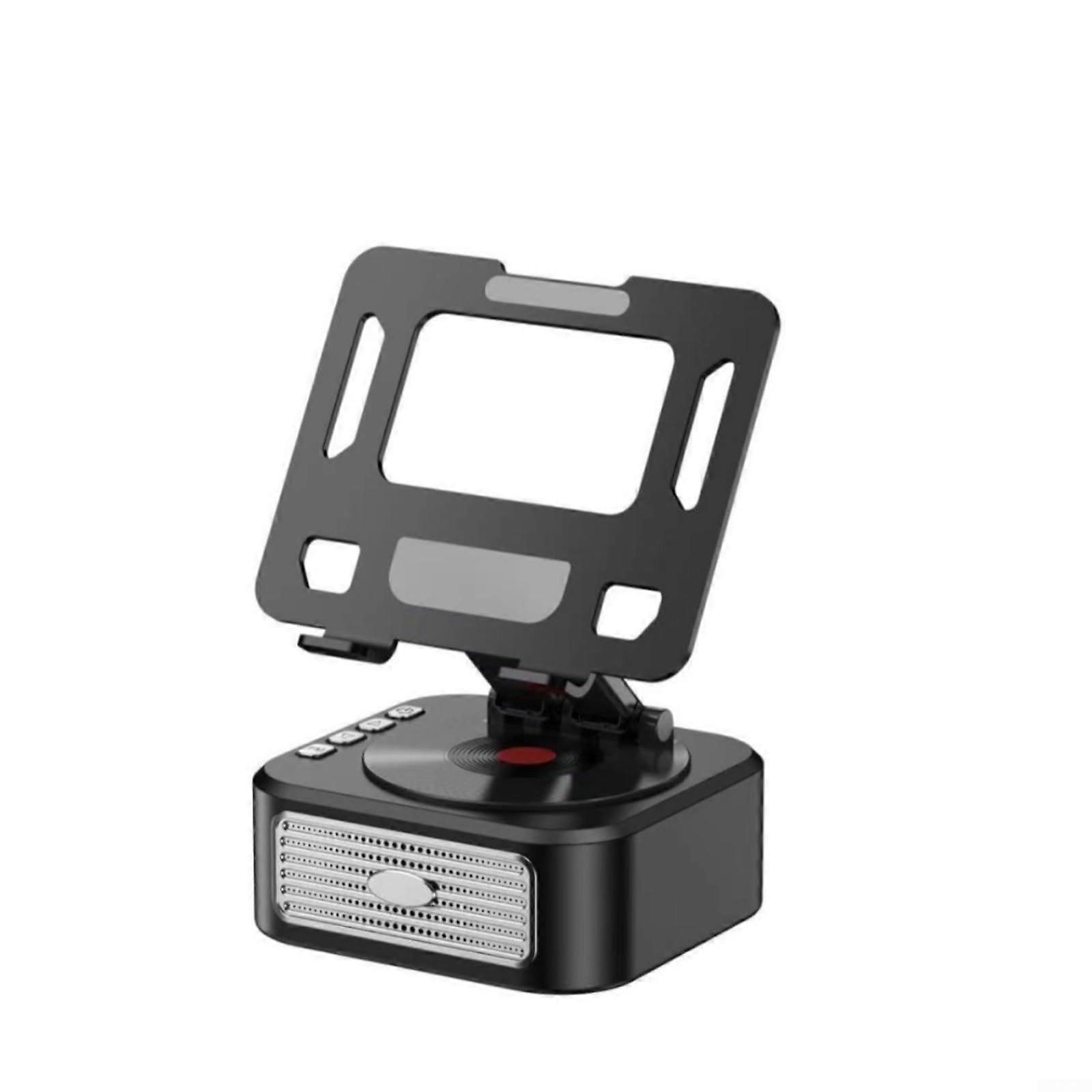 Desktop Stand for Tablets and Phones, Adjustable Angle, Integrated Rechargeable Speaker, Non-Slip Base, Mobile Device Holder