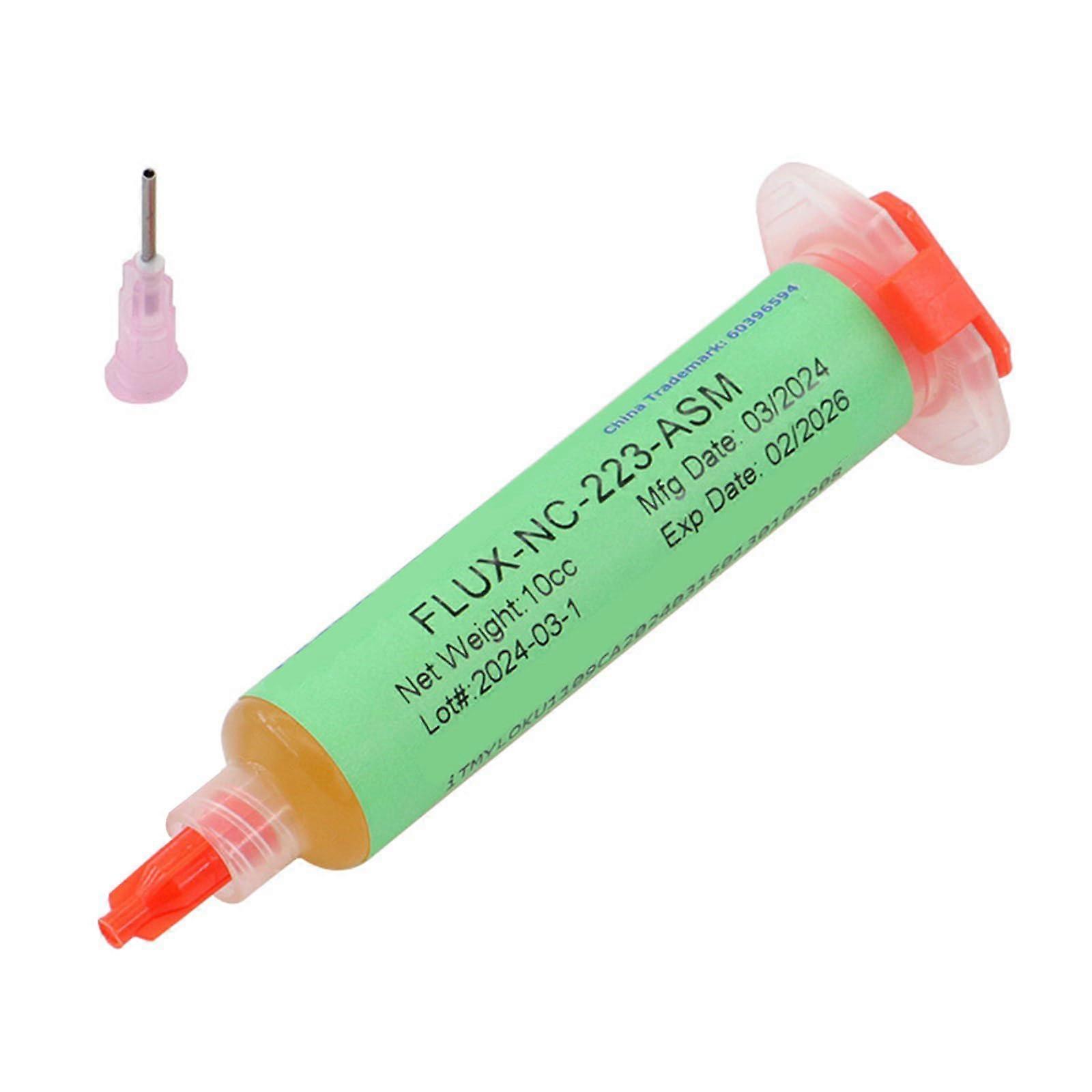 Fluxed 559 solder paste, lowresidue, fluxed welding Fluxed NC559ASM/NC223ASM/NC218ASM with needle dispensing accessories 10X2X2CM Riesbanc223asm