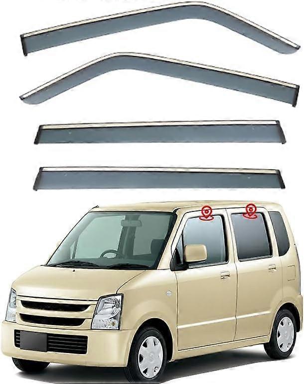 Auto Wind Deflector for Suzuki Karimun MK1SL410R 19992006 Car Window Sunshade Rain Guard Front and Rear Durable Rain Protection Accessory.
