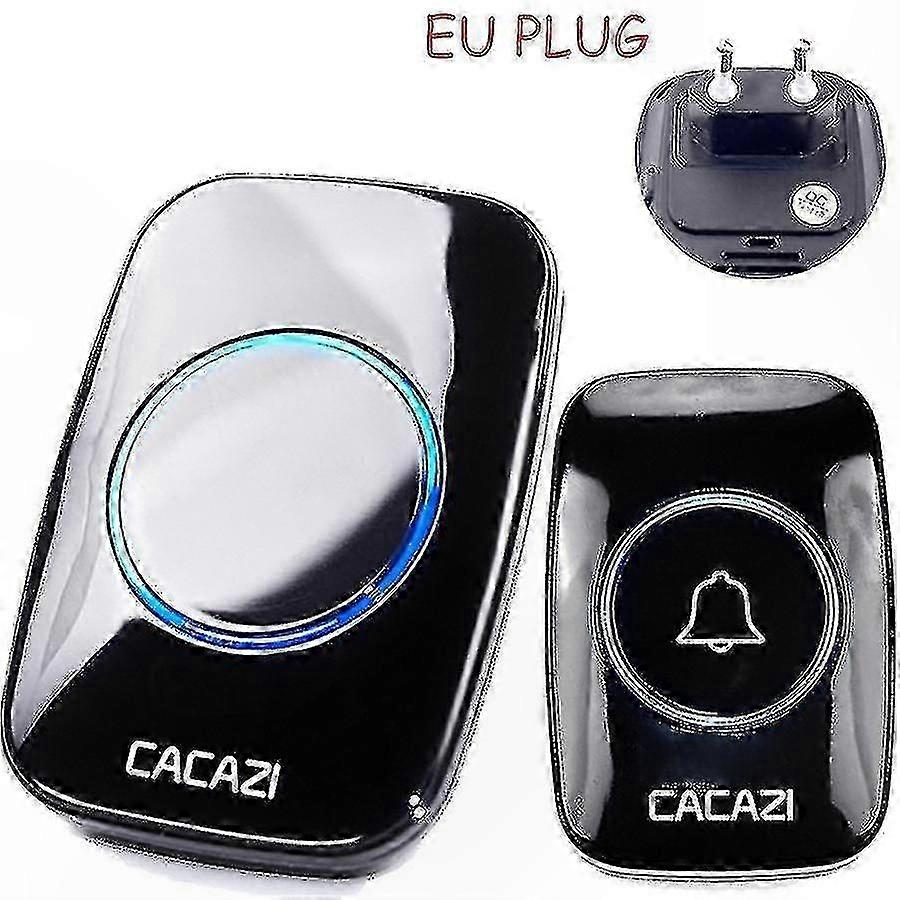 Wireless Doorbell with 300m Range, Waterproof Design, EU Plug, Smart Chime, Battery Operated