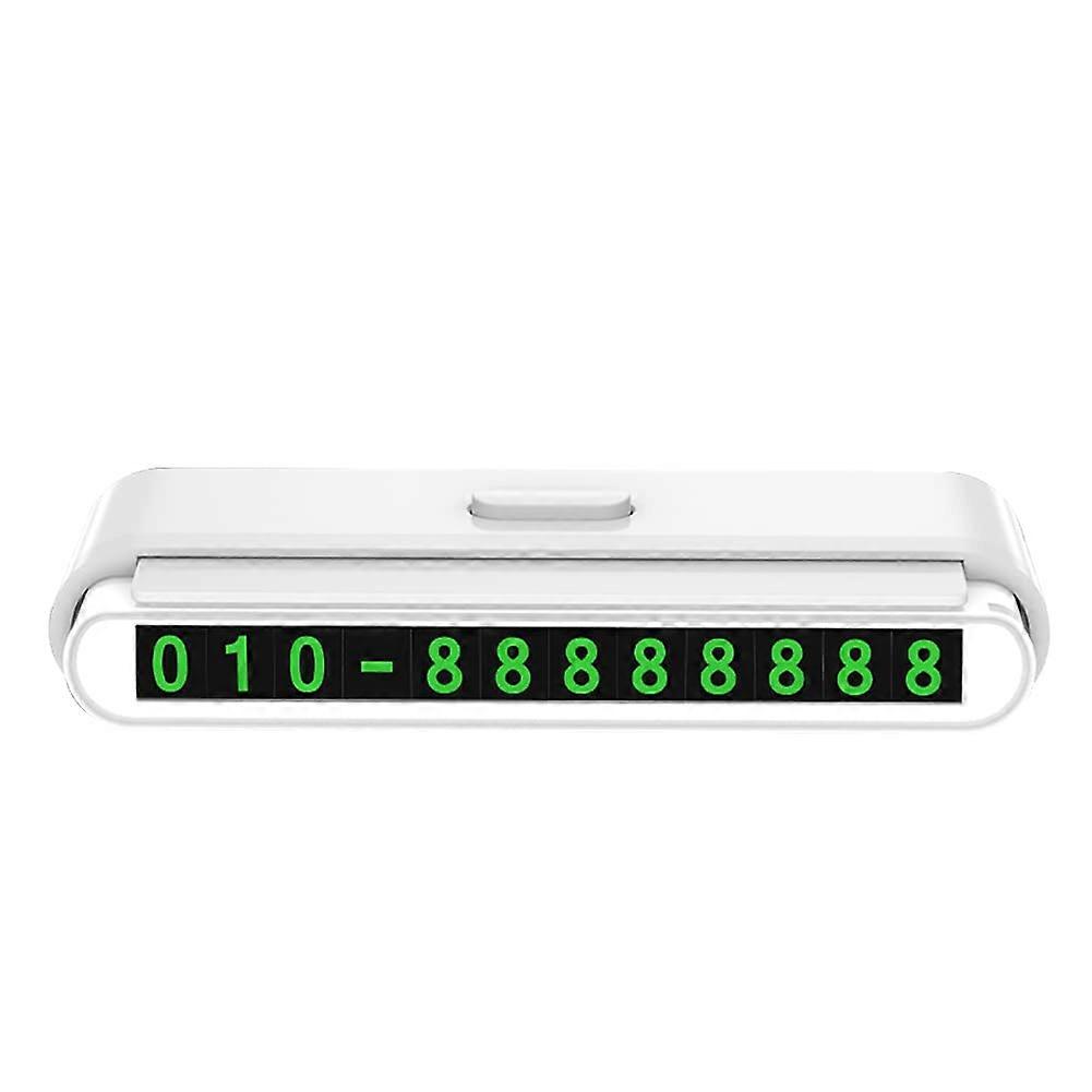 Universal Car Movable Number Card Hidden Car Stop Parking Sign Green Number