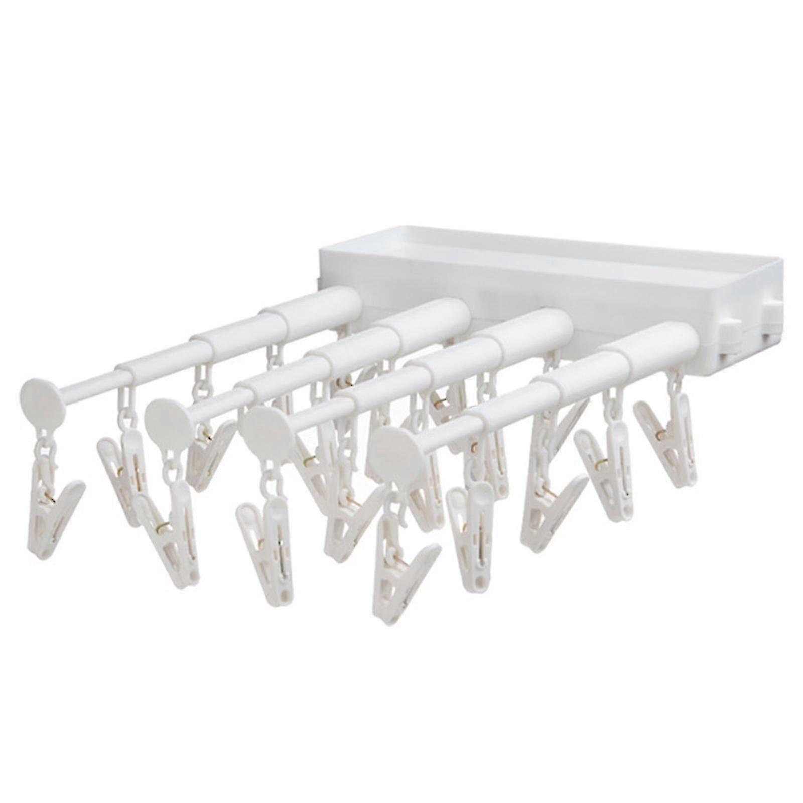 Wall-mounted Retractable Folding Underwear Drying Rack Dormitory Fr...