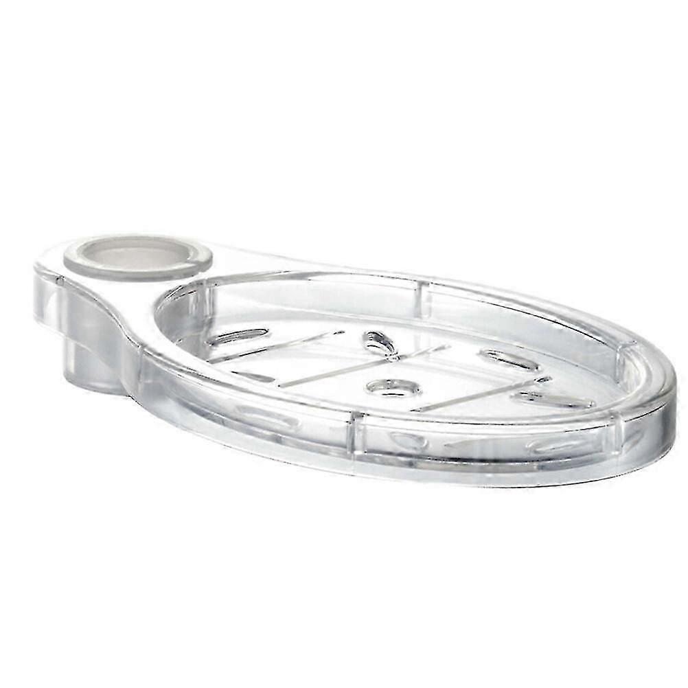 Oval Shower Soap Dish Clear Soap Holder Bathroom Height Position Adjustable Soap Tray