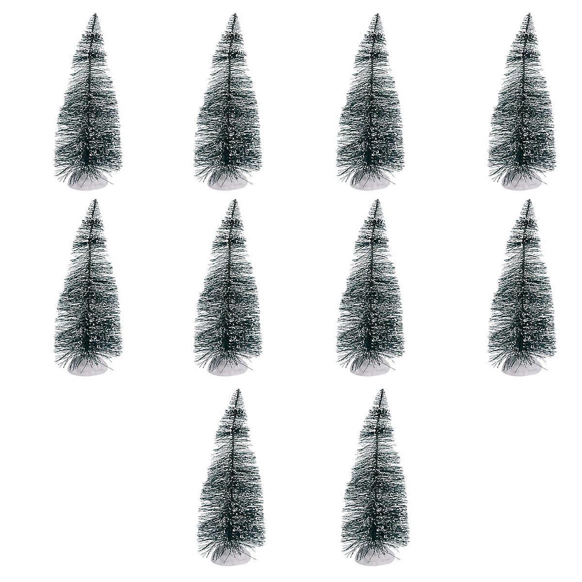 Holiday Trees Mini Christmas Desktop Decorations Green Plastic Atmosphere Function 1Set