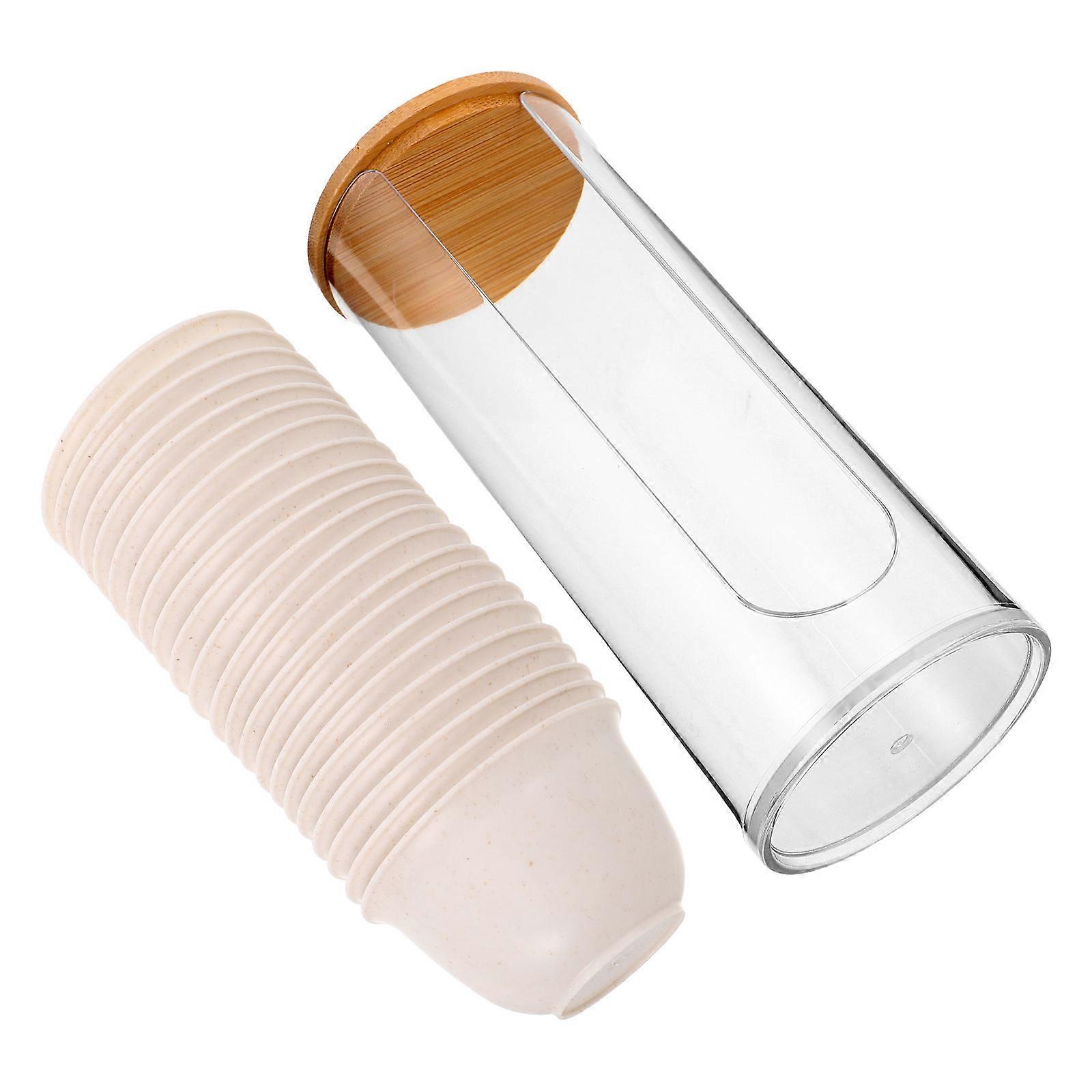 Mini Tea Cup Set Portable Reusable Tasting Cups With Organizer Rack For Picnic 48Pcs