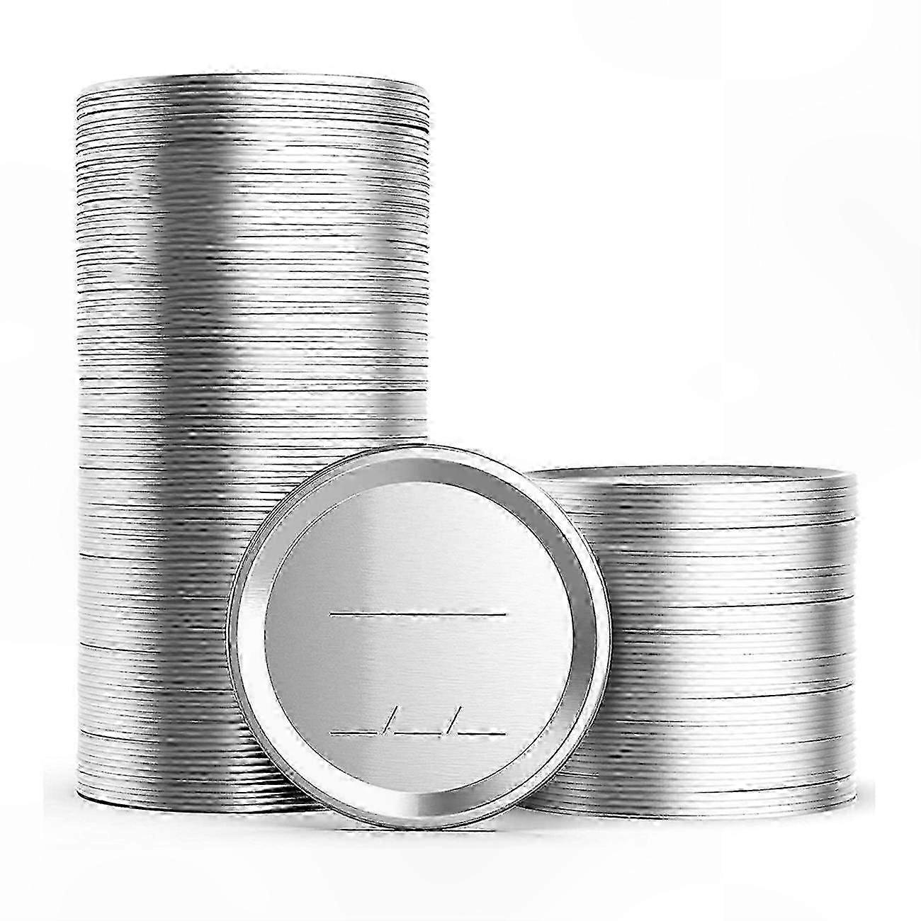 100 Pack 70mm Regular Mouth Canning Lids - Split-Type Metal Jar Lids for Preserving, Fits Most Regular Mouth Jars