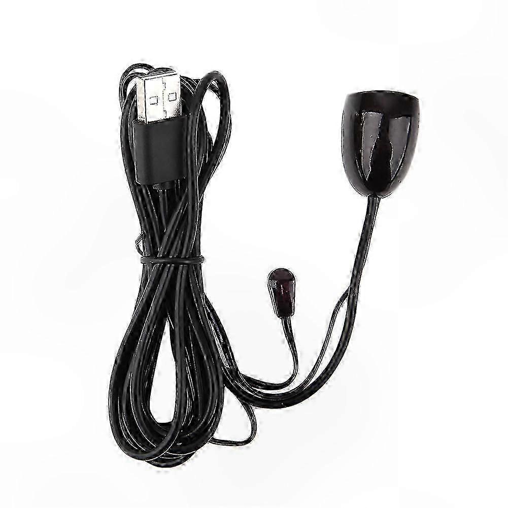 IR Cable Extender with USB and Remote Control for Set-Top Box, Black