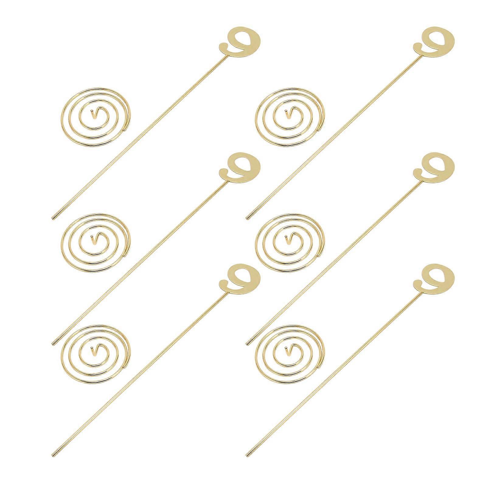 6pcs Rust Proof Metal Table Number with Base for Wedding Banquet