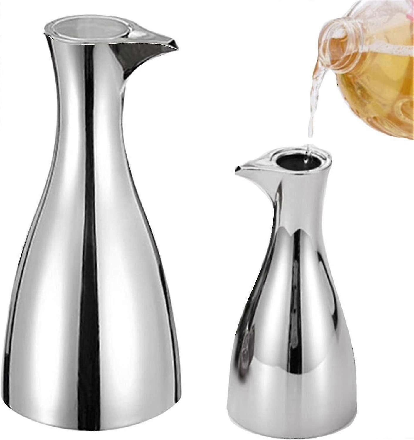 オリーブオイルディスペンサーボトル1pcステンレス鋼オイルディスペンサー、クルート、屋内および屋外バーベキュー用クッキングオイルディスペンサー-家庭用オイルボトル注ぎ口を注ぐ