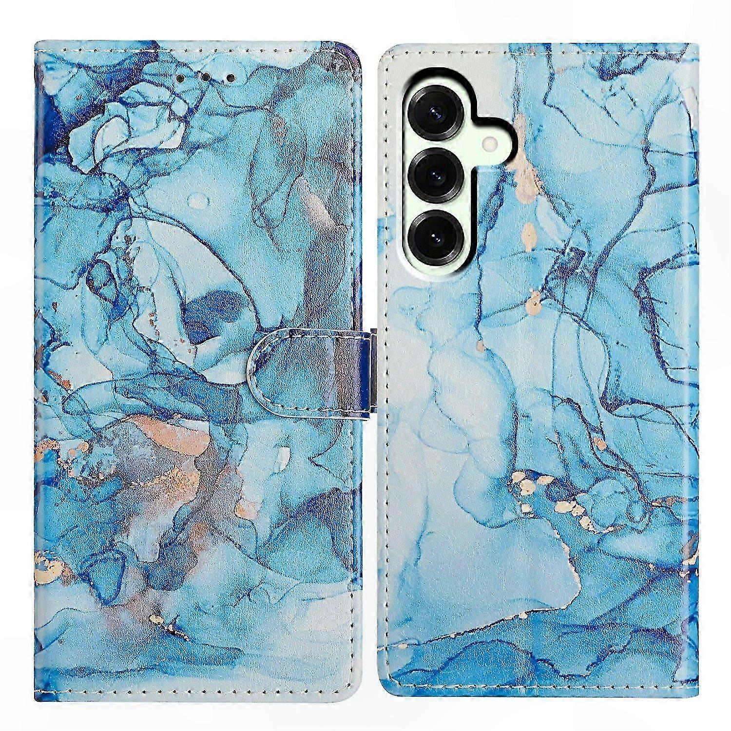 Wallet Stand Flip Case with Strap for Galaxy A17 Pattern Printed Leather Phone Cover