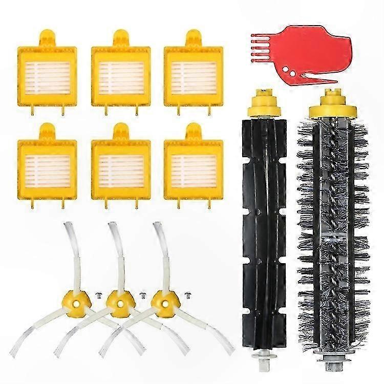 Kit with Bristle, Flexible, Side Brushes & HEPA Filter for Robotic Vacuums