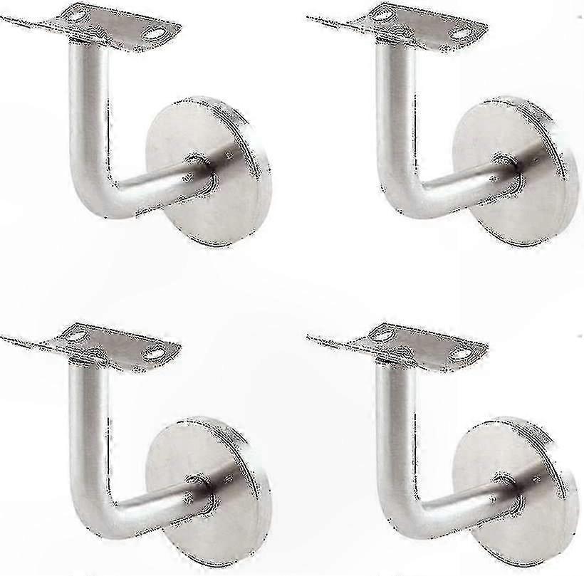 Wall-Mounted Handrail Brackets, 4-Pack Support Set for Stair Railing Installation