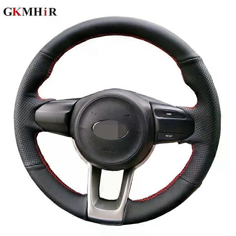 Black Steering Wheel Cover Soft Artificial Leather Steering Wheel Cover Suitable for Kia Rio K2 KX CROSS Picanto 2017 2018 Morning 2017