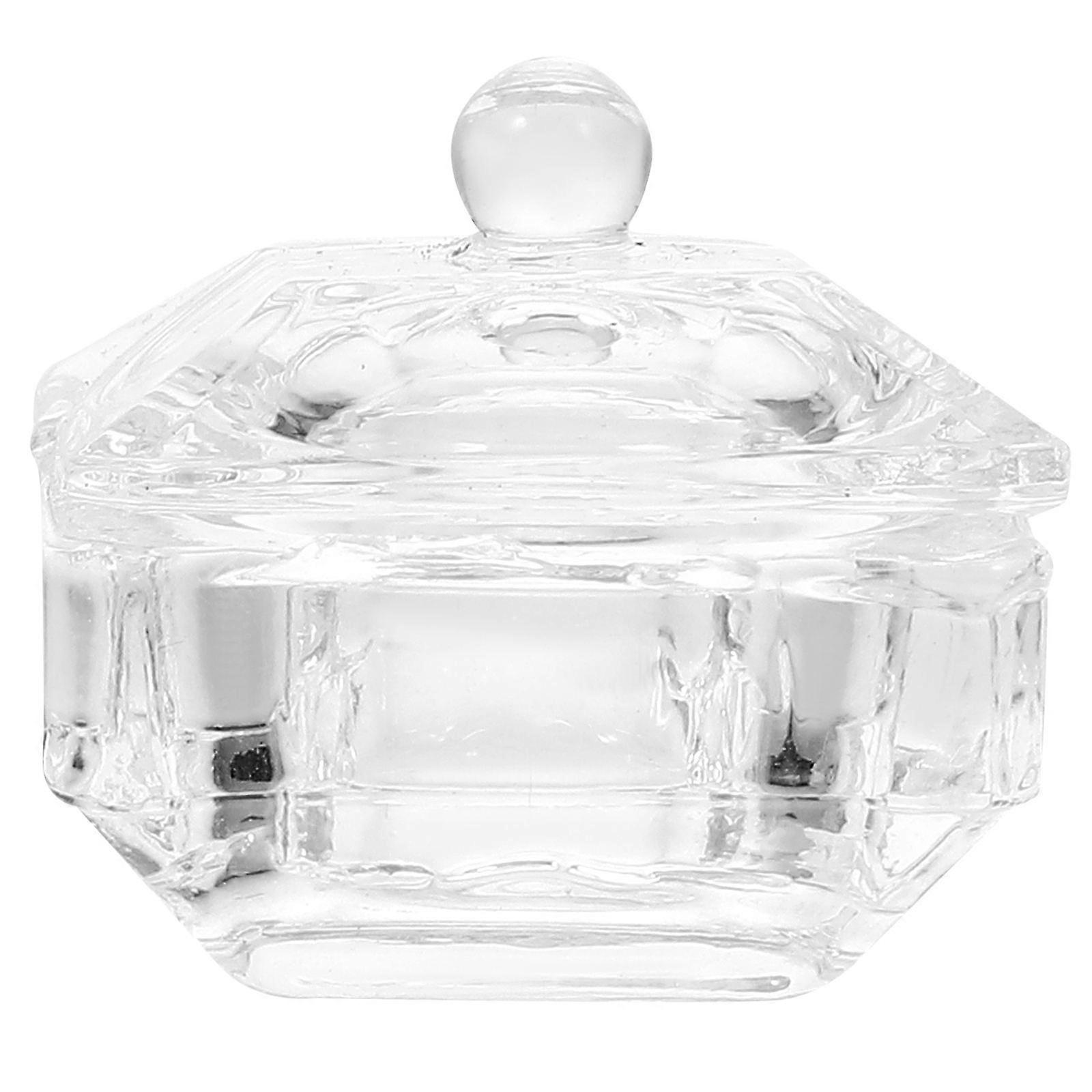 Glass Sugar Jar Storage Container Nail Dish for Storage Use