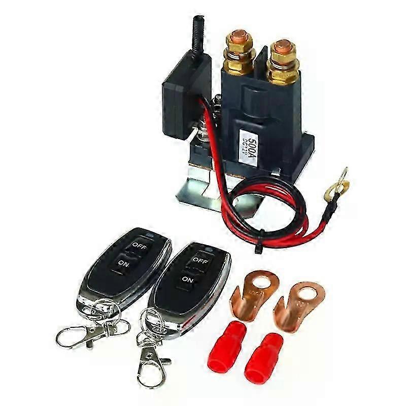 Remote Battery Disconnect Switch Upgraded Remote Control Key 12V 500A Fit For  Car Truck RV Battery Switch Isolator With 2 Keys