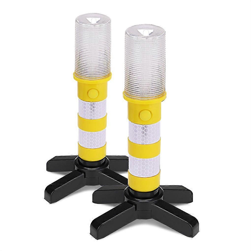 Powerful Flashlight With Storage Case Safety Strobe Light Road Traffic Torch