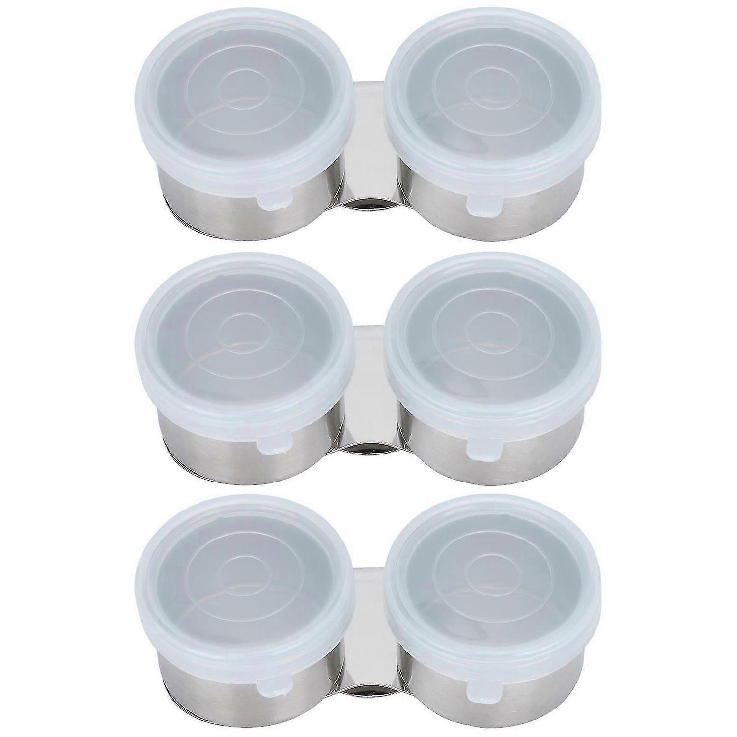 2025 Latest Model 3Pcs Oil Painting Palette Cup Double Stainless Steel Mixing