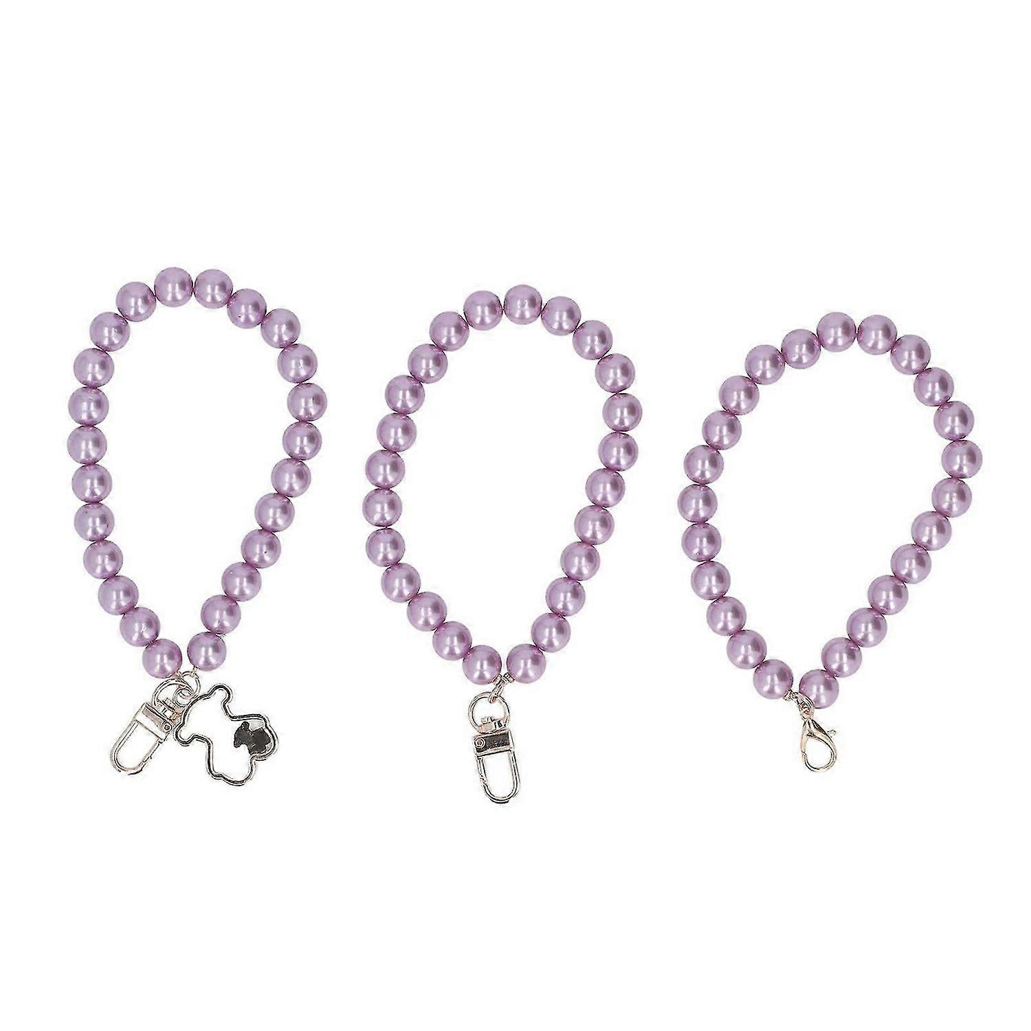 2025 Latest Model 3 Pcs 12mm Pearl Phone Chain Three Styles Delicate Color