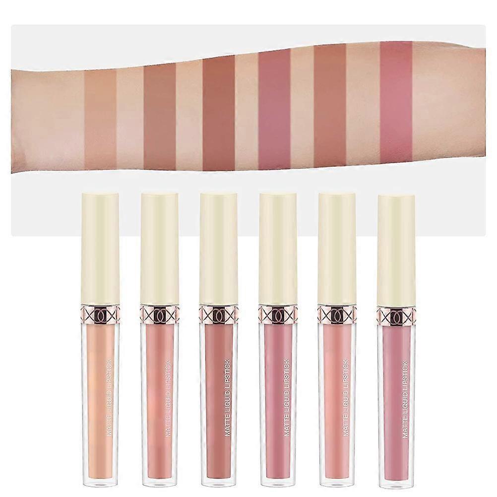 Matte Lip Gloss Set 6 Colors 2.5ml Each Waterproof Lipstick