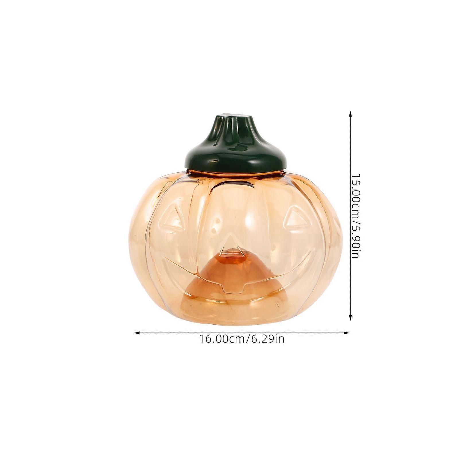 4pcs Pumpkin Buckets Halloween Candy Holders Lidded Candy Container with Ropes