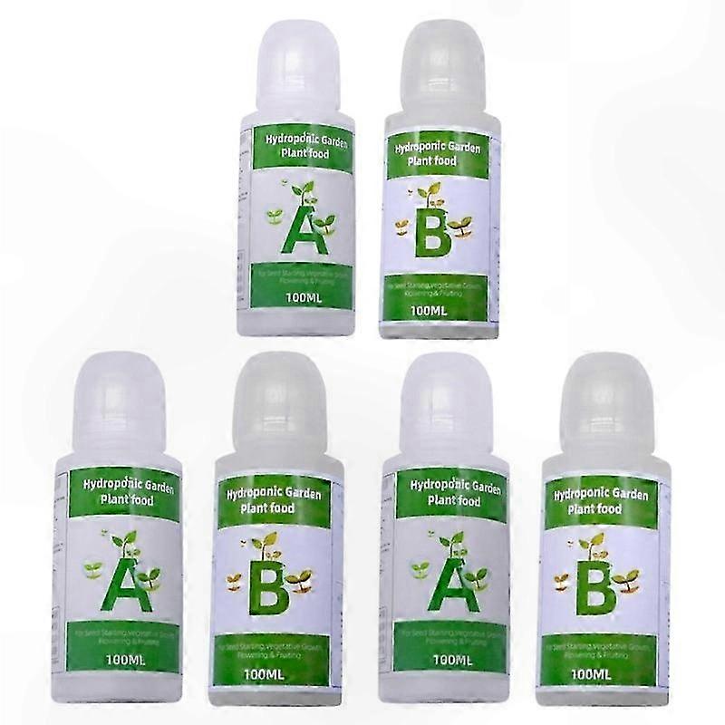 Garden Fertilizer for Hydroponic Systems, Nutrient Solutions A & B to Support Growth of Plants, Flowers, Vegetables, Fruits, and Grass