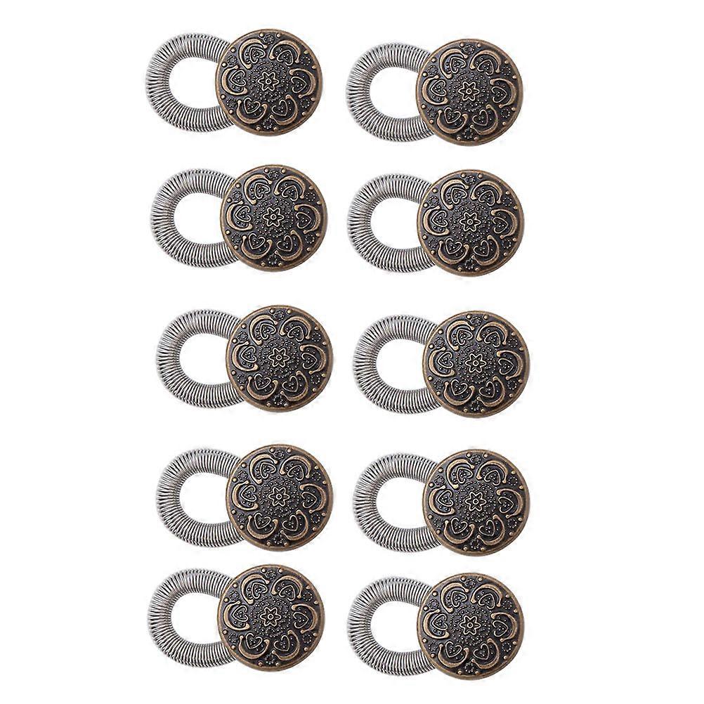 Adjustable Alloy Pants Extenders For Car Travel Featuring 0.9X1.6X3CM Size 10Pcs